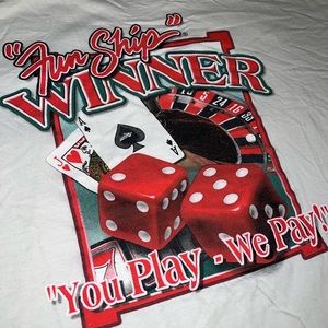 Vintage Players Club Casino Winner 2000s T Shirt